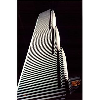 Architectural Photograph, Miami Tower at Night, Downtown Miami