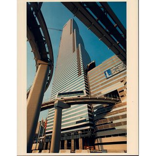George Detrio, Color Photograph, Centrust Tower with Ramp, Downtown Miami, 1987