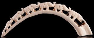 Bone with Elephant Carvings