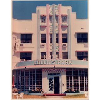 Color Photograph, Hotel Collins Park, Miami Beach, 1980
