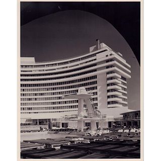 Silver Print Photograph, Fontainebleau Hotel Pool, Miami Beach, 1960