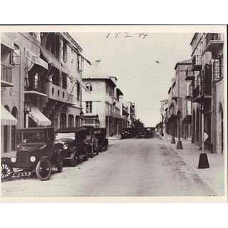 Silver Print Photograph, Street in Old Miami, Florida, 1920