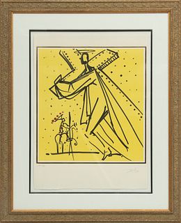 Salvador Dali (Spanish, 1904-1989) Lithograph In Colors On Arches Paper, 1972, Christ, From The Twelve Apostles, H 18.25'' W 17''
