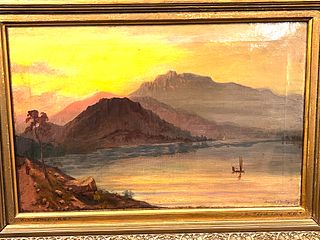 A. Penley "Loch Long" Oil Painting on Canvas