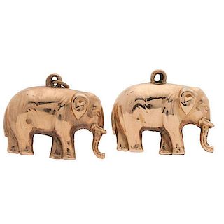 Elephant Charms in 14 Karat Gold 