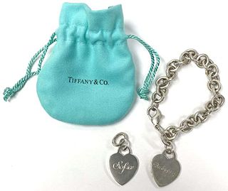 Tiffany & Co. Heart Tag "Babygirl" Charm Bracelet W/ "Sofia" Charm .925 Sterling Silver