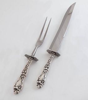 Whiting Mfg. Co. Lily Sterling Carving Set