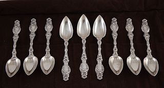 Whiting Mfg. Co. Lily Sterling Silver Citrus Spoons