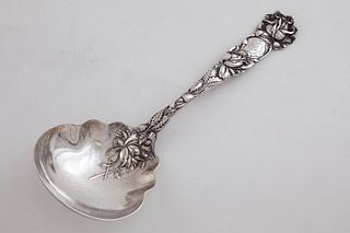Alvin Manufacturing Co. Bridal Rose Sterling Silver Berry Spoon