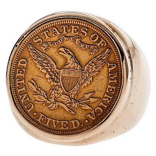 1881 Coin Ring in 14 Karat 