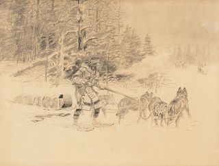 Charles M. Russell (1864 – 1926) — Winter Hunt