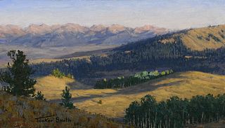 Tucker Smith (b. 1940) — Sunset on the Madison Range, Montana (1984)