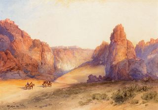 Thomas Moran (1837 – 1926) — The Rock of Acoma, New Mexico (1902)