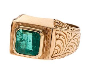Emerald Ring in 18 Karat 