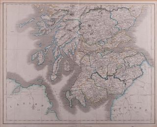 Map of Southern Scotland Print