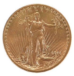 1911-D St. Gaudens $20 Double Eagle Gold Coin 