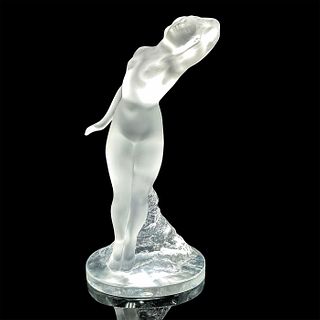 Lalique Crystal Art Deco Statuette, Danseuse Bras Baisse