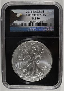 2014 AMERICAN SILVER EAGLE NGC MS70