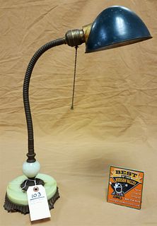 DECO DESK LAMP W/ ACRO AGATE HUBBELL
