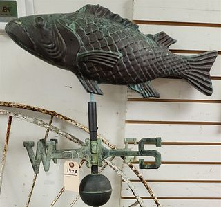 COPPER FISH WEATHERVANE 64" X 25"L