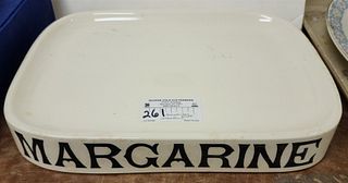 PARNALL AND SONS AVERY HOUSE, BRISTOL IRONSTONE MARGARINE PLATTER 2 1/4"H X 15 3/4"W X 11 1/2"D