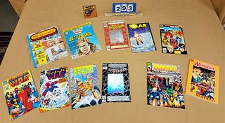 TRAY COMIC BOOKS MARVEL 30TH ANNIV SPIDERMAN INFINITY WARS ETC AND THE BEST IF THE NINTENDO COMICS SYSTEM 1990