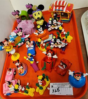 TRAY 22 PC MINNIE MOUSE MECHANICAL, WIND UP, ROLLY POLLY ETC
