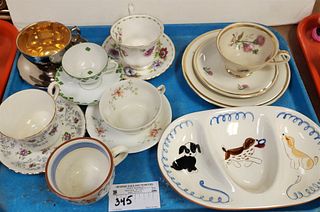 TRAY STANGL 3 SECTION DISH 1 1/2"H X 10 1/4"W X 6 1/4"D, CUPS/SAUCERS BAVARIA, ROYAL STAFFORD, ROYAL ALBERT, ROYAL WINTON, LIMOGES