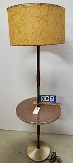 MID CENTURY FLOOR TABLE LAMP 5'H X 18" DIAM