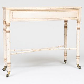 Regency Cream and Grey Painted Bow-Front Jardinere