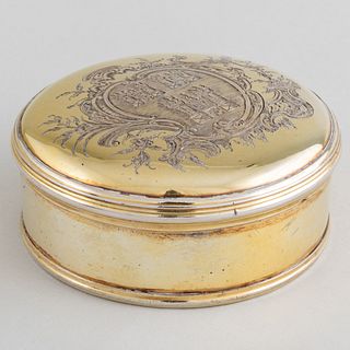 Continental Silver-Gilt Snuff Box 