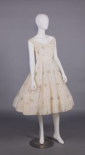 CEIL CHAPMAN PARTY DRESS, USA, MID 1950s