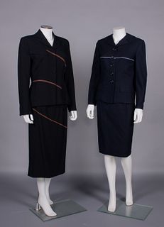 TWO WOOL IRENE SKIRT SUITS, USA, EARLY-MID 1950s