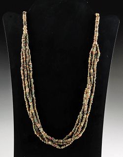 Multistrand Necklace w/ Egyptian Glazed Faience Beads