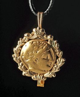 Greek Macedonian Philip II Gold Stater Set in Brooch