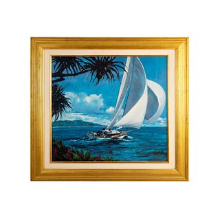 Robert Schaar (American, b.1933) Fine Art Print, South Pacific Sailing