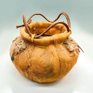 Native American Navajo Coconut Husk Basket