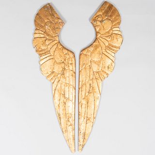 Large Pair of Giltwood Wings