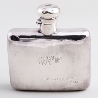 Joanne Woodward's Silver Engraved Anniversary Flask