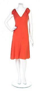 * An Adele Simpson Orange Dress, Size 12.