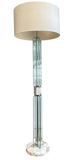 Marble and Glass Italian Style Floor Lamp 