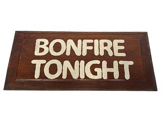 Vintage Bonfire Tonight Sign