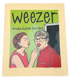 WEEZER "Make Believe Tour" 2005 Poster, LEIA BELL 