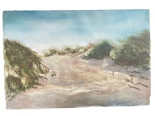 M. PIERCE Indiana Dunes Watercolor 