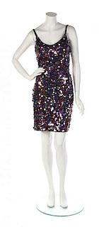 A Bergdorf Goodman Multicolor Sequin Mini Dress, Size 8.