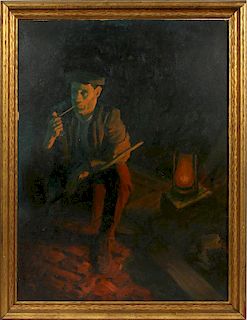 ARTIST UNKNOWN OIL ON CANVAS C. 1930