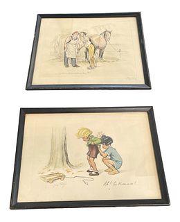 French Lithographs Signed GASTON HOFFMAN & GEORGES REDON 