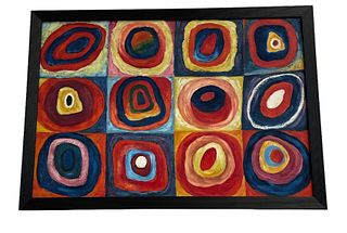 IMO KANDINSKY Circles Oil on Canvas signed DULFORD 