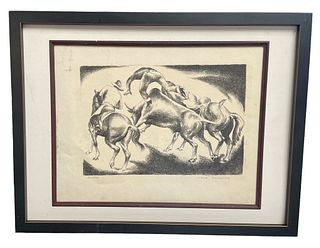 CHANG REYNOLDS "Rodeo" Sketch Lithograph