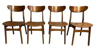 After WEGNER WEST ELM Curved Dining Chairs, Set of 4